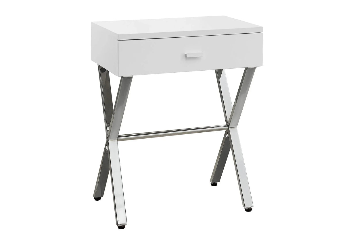 Accent Side X Table, Storage Drawer, Contemporary & Modern - Furniture Home Direct