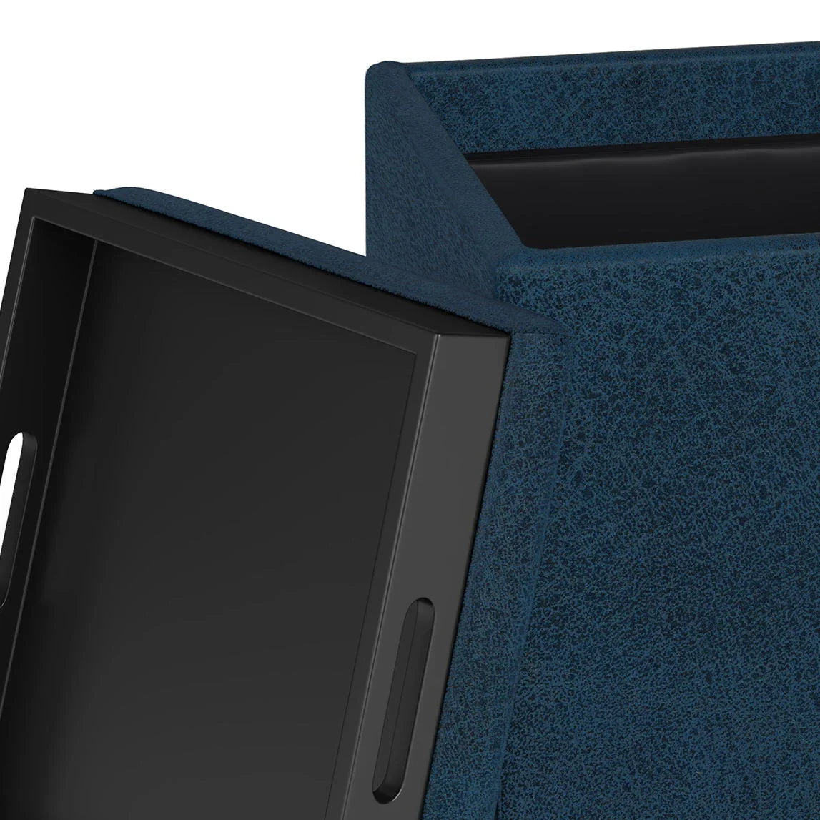 Rockwood - Upholstered Cube Storage Ottoman With Tray - Furniture Home Direct