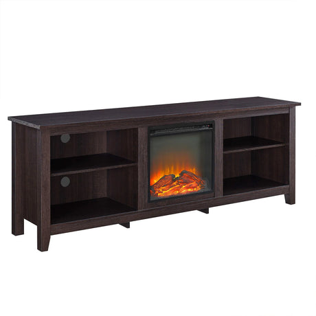 Modern Transitional 3 Shelf Open Storage 70" TV Stand For 80" TVs - Furniture Home Direct