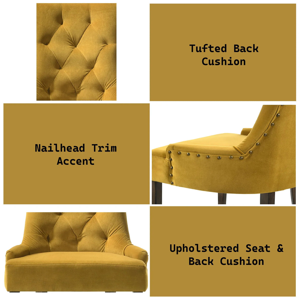 Farren - Velvet Side Chair (Set of 2) - Furniture Home Direct