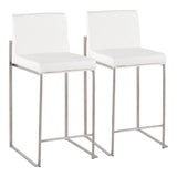 Fuji - Contemporary High Back Counter Stool, Functional Design - Furniture Home Direct