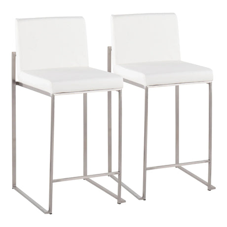 Fuji - Contemporary High Back Counter Stool, Functional Design - Furniture Home Direct