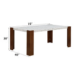 Hettie - Dining Table With Engineered Stone Top - Brown - Furniture Home Direct