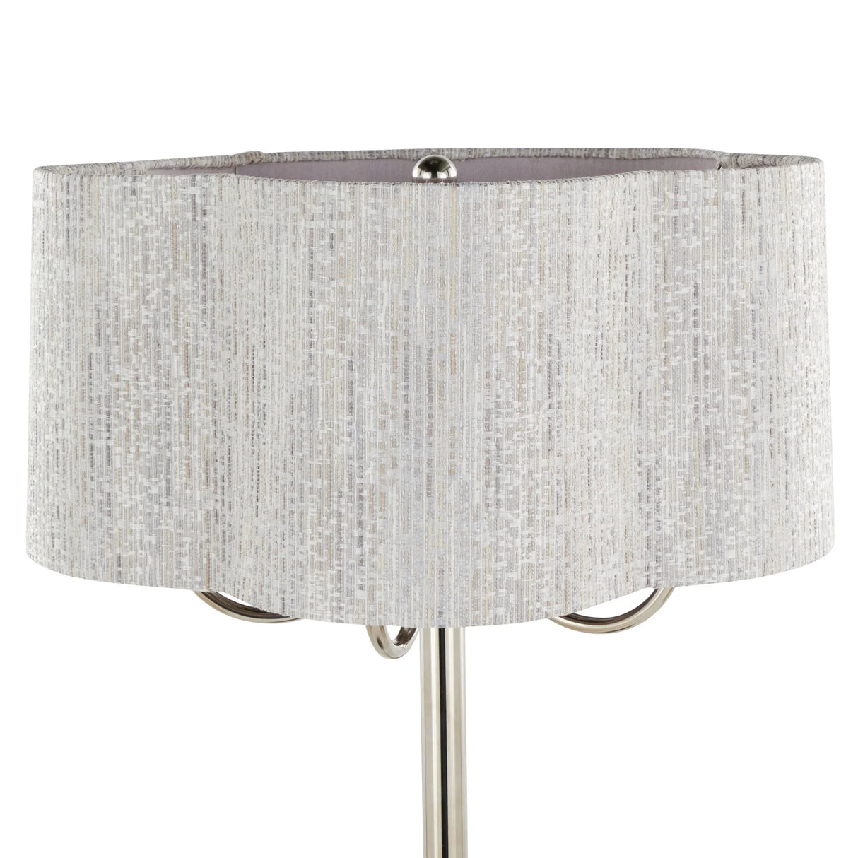 Lily - Contemporary Table Lamp - Polished Nickel / Gray - Furniture Home Direct