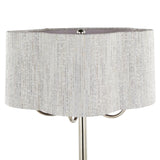Lily - Contemporary Table Lamp - Polished Nickel / Gray - Furniture Home Direct