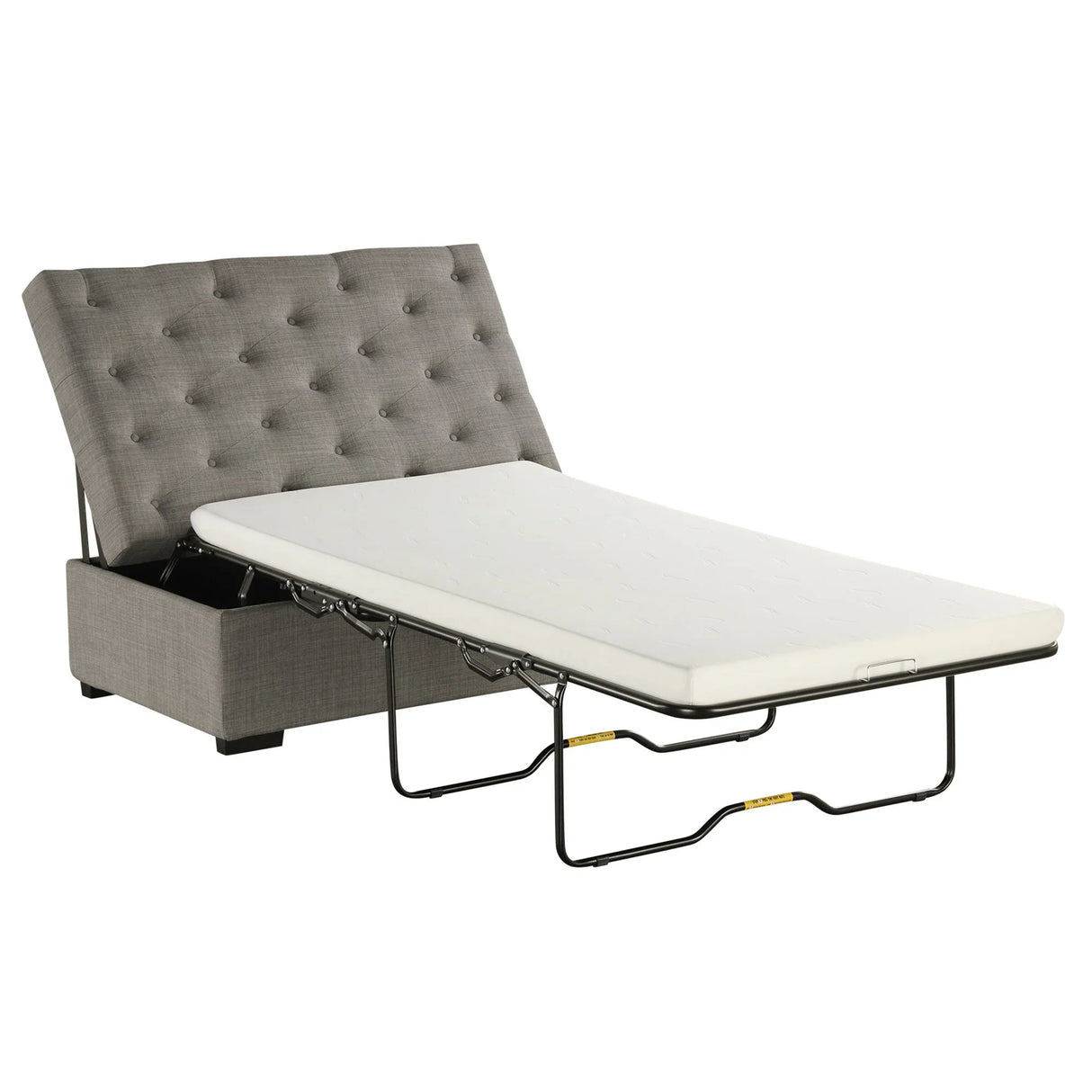 Convertible Folding Sofa Bed Ottoman With Memory Mattress And Tufted Design - Furniture Home Direct