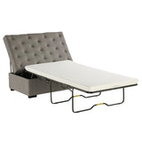 Convertible Folding Sofa Bed Ottoman With Memory Mattress And Tufted Design - Furniture Home Direct