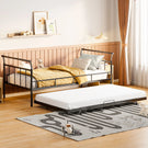Daybed With Curved Handle Design And Trundle - Furniture Home Direct