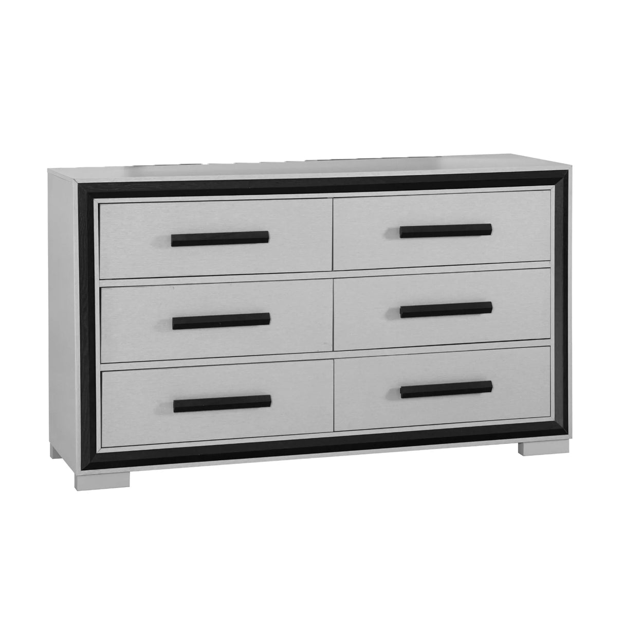 Queen Bedroom Set Modern Style Wood Finish Five Piece Black - Furniture Home Direct