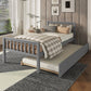 Twin Bed With Trundle, Platform Bed Frame With Headboard And Footboard, For Bedroom Small Living Space, No Box Spring Needed - Furniture Home Direct