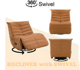 Talmon - Chenille Glider Recliner With Swivel - Furniture Home Direct