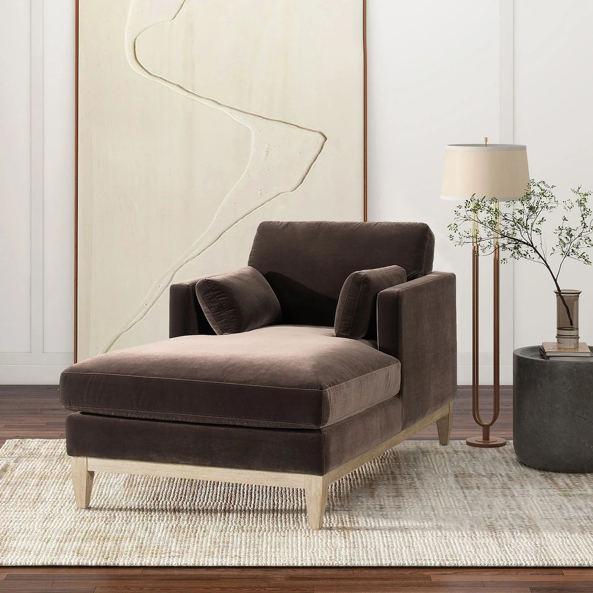 Knox - Modern Farmhouse Chaise Lounge Chair - Furniture Home Direct