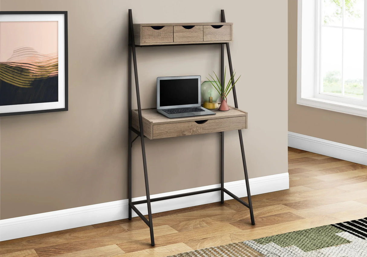 Computer Desk For Home Office, Laptop, Leaning, Storage Drawers, Contemporary & Modern - Furniture Home Direct