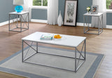 Table Set, Coffee, End, Side, Accent, Living Room, Contemporary, Modern (Set of 3) - White - Furniture Home Direct