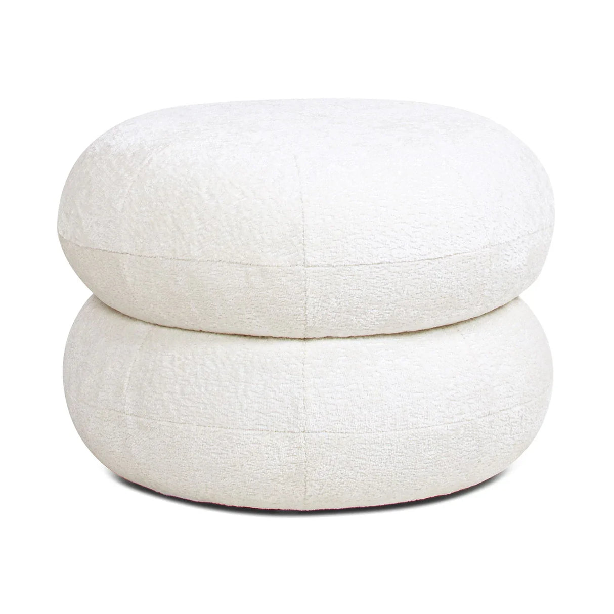 Nest - Low Round Upholstered Ottoman - Furniture Home Direct