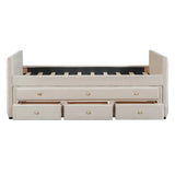 Upholstered Daybed With Trundle And Drawers - Furniture Home Direct