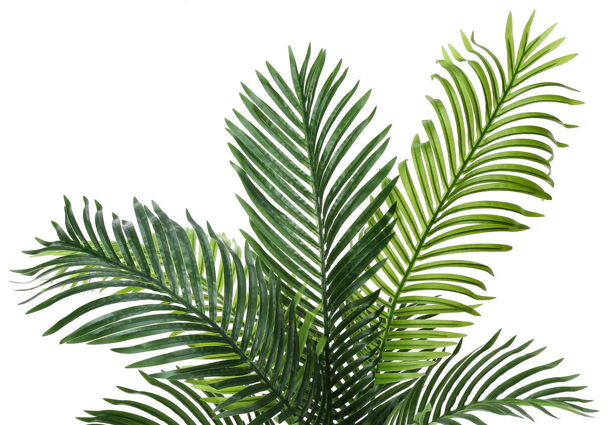 47" Tall, Artificial Plant, Palm Tree, Indoor, Faux, Fake, Floor, Greenery, Potted, Real Touch, Decorative - Green / Black - Furniture Home Direct