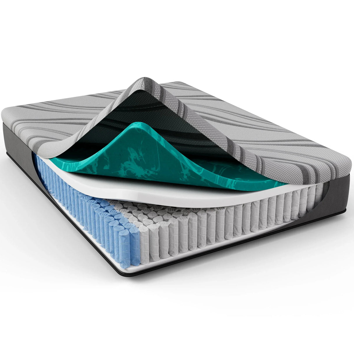 Bib Nl - 12" Pro Gel Hybrid Medium Mattress - Furniture Home Direct