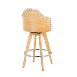 Ahoy - Contemporary Fixed Height Counter Stool & Round Footrest (Set of 2) - Furniture Home Direct