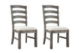 Rusti - Upholstered Dining Chairs (Set of 2) - Brown - Furniture Home Direct