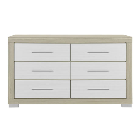 Elsa - 2 Toned And Dresser With Bar Handle And Construction - Furniture Home Direct