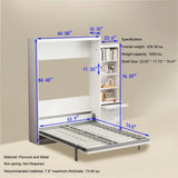 Morden Deisgn Vertical Murphy Bed With Shelf And Drawers For Bedroom Or Guestroom Wall Bed Space Saving Hidden Bed With New Style Gas Struts - Furniture Home Direct