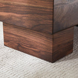Coffee Table Solid Wood Long Rectangular Dark Walnut - Furniture Home Direct