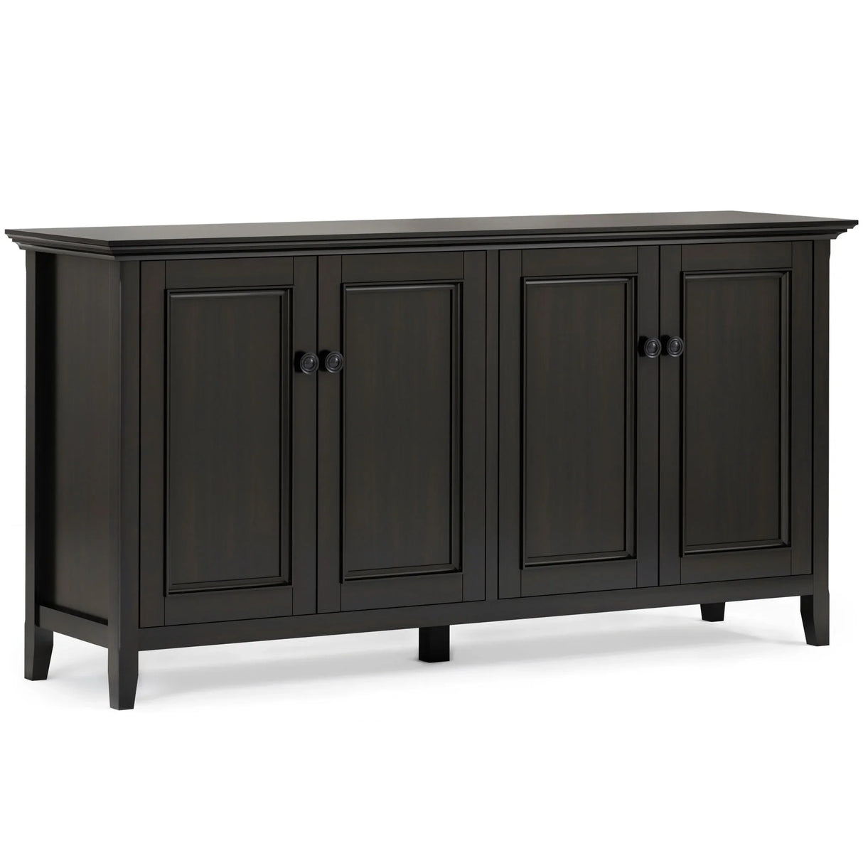 Amherst - Wide 4 Door Storage Cabinet - Hickory Brown - Furniture Home Direct