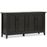 Amherst - Wide 4 Door Storage Cabinet - Hickory Brown - Furniture Home Direct