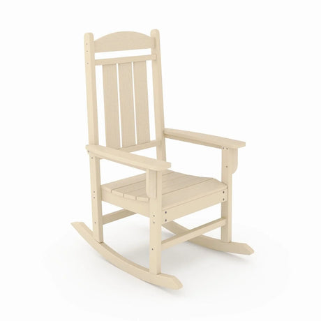 Traditional Porch Rocker Classic HDPE Poly Lumber For Porch, Patio, And Garden Comfort - Furniture Home Direct