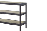 Console Table With Metal Insets - Black - Furniture Home Direct