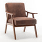 Mid Century Modern Accent Chair With Solid Wood Frame And Extra Thick Backrest - Furniture Home Direct