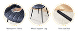 Dining Chairs With PU Leather Upholstery Metal Legs Black - Furniture Home Direct