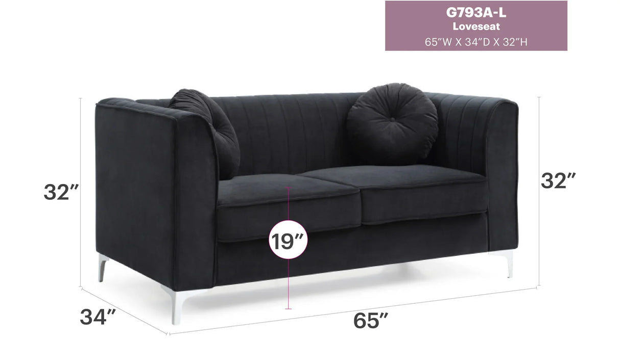 Delray - Micro Suede Loveseat - Furniture Home Direct