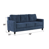 Horatio - Chenille 3 Piece Living Room Set - Furniture Home Direct