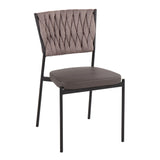 Tania - Braided Contemporary Chair (Set of 2) - Furniture Home Direct