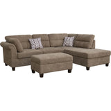Diego - Fabric Sectional Sofa With Right Facing Chaise, Storage Ottoman, And 2 Accent Pillows - Furniture Home Direct