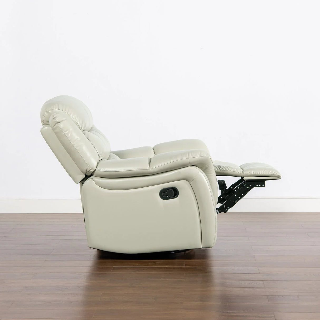 Rover - Swivel Glider Push Back Manual Recliner Arm Chair - Parchment Cream Off-White - Furniture Home Direct