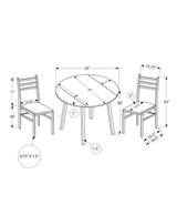 3 Pieces Dining Table Set, Small, Drop Leaf, Contemporary & Modern - Furniture Home Direct