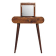 Mini Round Fold Vanity - Chestnut - Furniture Home Direct