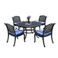 Round 4 Person 51.97" Long Dining Set With Cushions - Furniture Home Direct