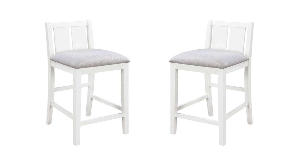 Graham - 3 Piece Small Space Counter Height Dining Table With Shelves And 2 Chairs (Set of 3) - Furniture Home Direct