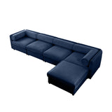 Sectional Sofa With Chaise And Hidden Storage Blue - Furniture Home Direct
