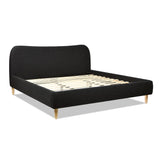 Roman - Curved Headboard Upholstered Platform Bed - Furniture Home Direct