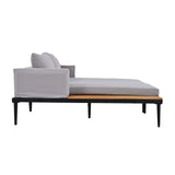 Outdoor Sectional Sofa With Chaise All Weather Gray - Furniture Home Direct