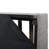 Storage Platform Bed Upholstered Full Size Hydraulic Gray - Furniture Home Direct