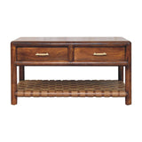 Regency - Woven Console Table With 2 Drawers - Brown - Furniture Home Direct