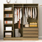 Doorless Storage Wardrobe For Dedroom With Shelves And 3 Drawers - Furniture Home Direct