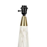 Enclave - Hydro Table Lamp With On / Off Switch Faux Marble Base Shade - Gold / White / White Marble - Furniture Home Direct