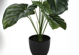 24" Tall, Artificial Plant, Alocasia, Indoor, Faux, Fake, Table, Greenery, Potted, Real Touch, Decorative - Green / Black - Furniture Home Direct